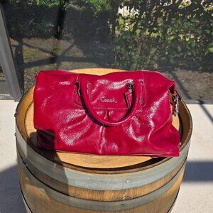 Coach Ashley Burgundy/Red Patent Purse